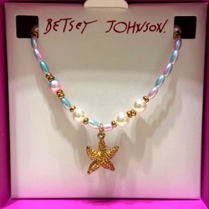 Betsey Johnson Ocean Starfish Beaded Necklace